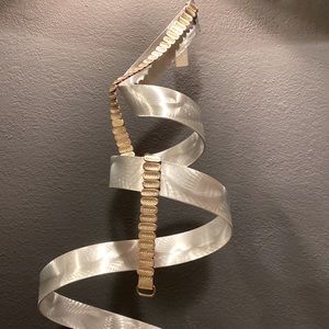 NWT Anthropologie gold leather stretch belt